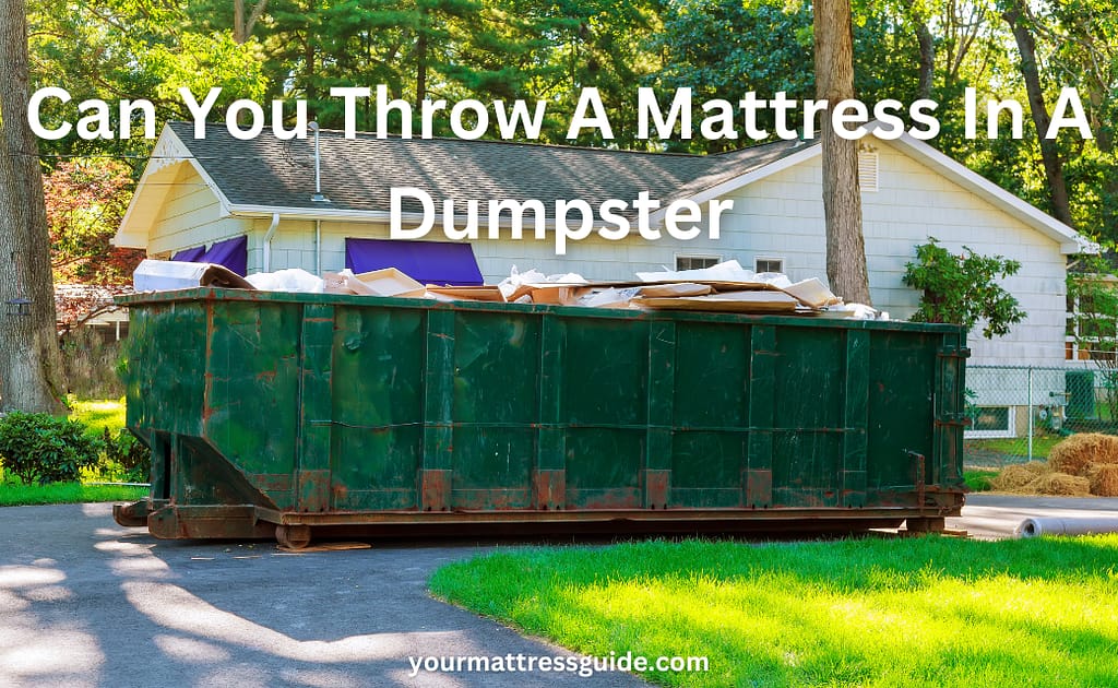 Can You Throw Mattress In A Dumpster