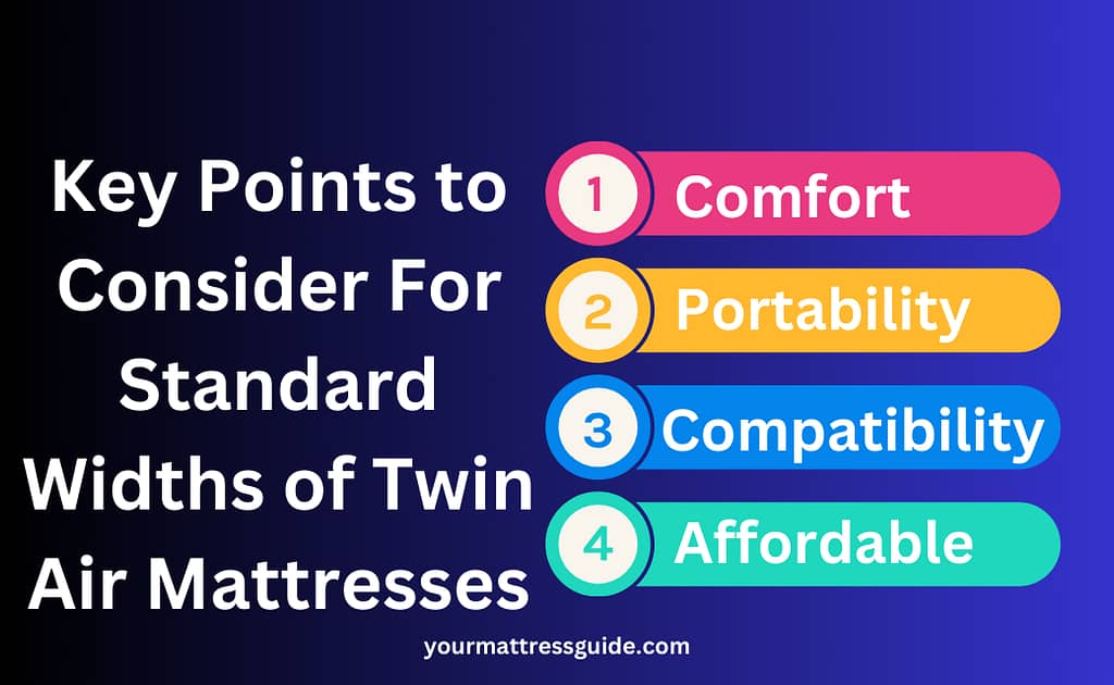 Key Points to Consider For Standard Widths of Twin Air Mattresses